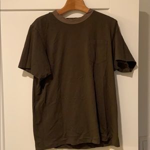 Sacai Camo Green T-Shirt with pocket